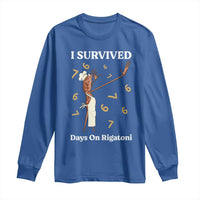 Marcus The Worm Meme Long Sleeve Shirt I Survived 67 Days On Rigatoni - Wonder Print Shop