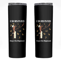 Marcus The Worm Meme Skinny Tumbler I Survived 67 Days On Rigatoni - Wonder Print Shop