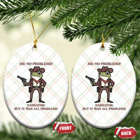 Cowboy Frog Meme Ceramic Ornament Funny Me No Problemo Narrator - Wonder Print Shop