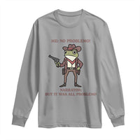 Cowboy Frog Meme Long Sleeve Shirt Funny Me No Problemo Narrator - Wonder Print Shop