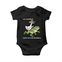 Cowboy Goose Meme Baby Onesie Funny Frog Me No Problemo Narrator - Wonder Print Shop