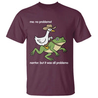 Cowboy Goose Meme T Shirt Funny Frog Me No Problemo Narrator - Wonder Print Shop
