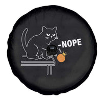 No Kings Protest Spare Tire Cover Funny Cat Kicking Crown - Wonder Print Shop