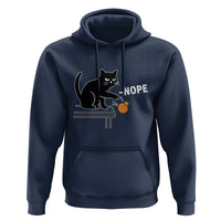 No Kings Protest Hoodie Funny Cat Kicking Crown - Wonder Print Shop