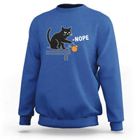 No Kings Protest Sweatshirt Funny Cat Kicking Crown - Wonder Print Shop