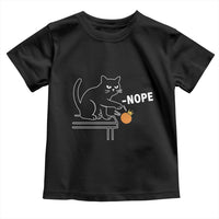 No Kings Protest Toddler T Shirt Funny Cat Kicking Crown - Wonder Print Shop