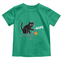 No Kings Protest Toddler T Shirt Funny Cat Kicking Crown - Wonder Print Shop