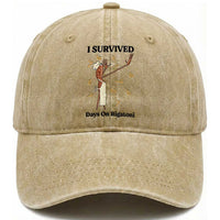 Marcus The Worm Meme Washed Cotton Baseball Cap Funny 67 Six Seven Brain Rot