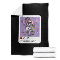 Anti Valentine Throw Blanket Funny Skeleton Selfie Meme - Wonder Print Shop