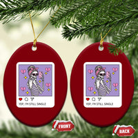 Anti Valentine Ceramic Ornament Funny Skeleton Selfie Meme - Wonder Print Shop