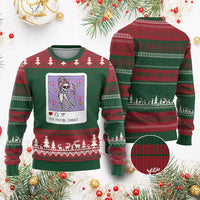 Anti Valentine Ugly Christmas Sweater Funny Skeleton Selfie Meme - Wonder Print Shop