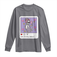Anti Valentine Long Sleeve Shirt Funny Skeleton Selfie Meme - Wonder Print Shop