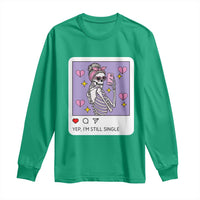 Anti Valentine Long Sleeve Shirt Funny Skeleton Selfie Meme - Wonder Print Shop