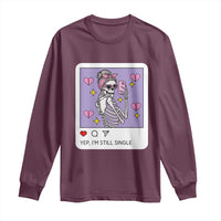 Anti Valentine Long Sleeve Shirt Funny Skeleton Selfie Meme - Wonder Print Shop
