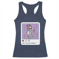 Anti Valentine Racerback Tank Top Funny Skeleton Selfie Meme - Wonder Print Shop
