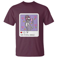 Anti Valentine T Shirt Funny Skeleton Selfie Meme - Wonder Print Shop