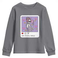 Anti Valentine Youth Sweatshirt Funny Skeleton Selfie Meme - Wonder Print Shop