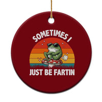 Funny Frog Meme Ceramic Ornament Sometimes I Just Be Fartin - Wonder Print Shop