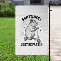 Funny Groundhog Scooter Garden Flag Sometimes I Just Be Fartin - Wonder Print Shop