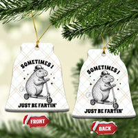 Funny Groundhog Scooter Ceramic Ornament Sometimes I Just Be Fartin - Wonder Print Shop