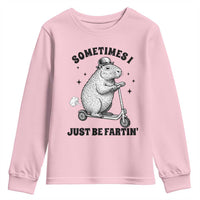 Funny Groundhog Scooter Youth Sweatshirt Sometimes I Just Be Fartin - Wonder Print Shop