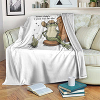 Funny Cowboy Frog Throw Blanket Sometimes I Just Be Fartin - Wonder Print Shop
