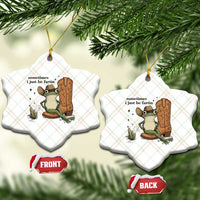 Funny Cowboy Frog Ceramic Ornament Sometimes I Just Be Fartin - Wonder Print Shop