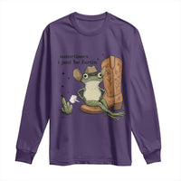 Funny Cowboy Frog Long Sleeve Shirt Sometimes I Just Be Fartin - Wonder Print Shop