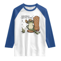 Funny Cowboy Frog Raglan Shirt Sometimes I Just Be Fartin - Wonder Print Shop