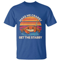 Funny Crab Meme Y2K T Shirt Make Me Crabby Get The Stabby - Wonder Print Shop