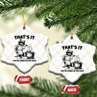 Funny Raccoon Meme Ceramic Ornament That Is It You Are Going In The Soup - Wonder Print Shop
