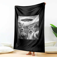 Funny Easter Throw Blanket Christian Cat Selfie Bunny Meme