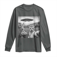 Funny Easter Long Sleeve Shirt Christian Cat Selfie Bunny Meme
