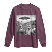 Funny Easter Long Sleeve Shirt Christian Cat Selfie Bunny Meme