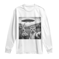 Funny Easter Long Sleeve Shirt Christian Cat Selfie Bunny Meme