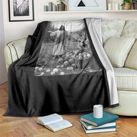 Funny Easter Jesus Throw Blanket Christian Jesus Bunny Selfie Religious
