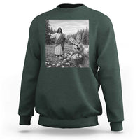 Funny Easter Jesus Sweatshirt Christian Jesus Bunny Selfie Religious