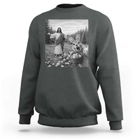 Funny Easter Jesus Sweatshirt Christian Jesus Bunny Selfie Religious