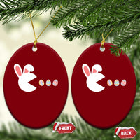 Funny Easter Ceramic Ornament Bunny Gamer Egg Hunter