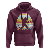 Funny Bigfot Easter Hoodie Sasquatch Rock On Rabbit