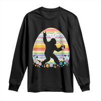 Funny Bigfot Easter Long Sleeve Shirt Sasquatch Rock On Rabbit