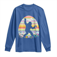 Funny Bigfot Easter Long Sleeve Shirt Sasquatch Rock On Rabbit