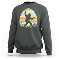 Funny Bigfot Easter Sweatshirt Sasquatch Rock On Rabbit