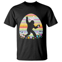Funny Bigfot Easter T Shirt Sasquatch Rock On Rabbit