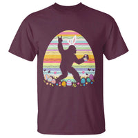 Funny Bigfot Easter T Shirt Sasquatch Rock On Rabbit