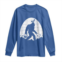 Funny Bigfot Easter Long Sleeve Shirt Sasquatch Rabbit Night Stroll Moon Egg