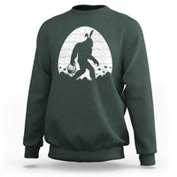 Funny Bigfot Easter Sweatshirt Sasquatch Rabbit Night Stroll Moon Egg