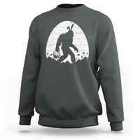 Funny Bigfot Easter Sweatshirt Sasquatch Rabbit Night Stroll Moon Egg