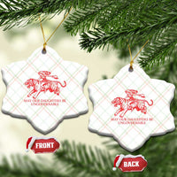 May Our Daughters Be Ungovernable Ceramic Ornament Vintage Cowgirl Hell Cat Women Empowerment