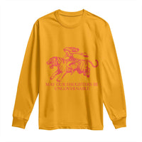 May Our Daughters Be Ungovernable Long Sleeve Shirt Vintage Cowgirl Hell Cat Women Empowerment